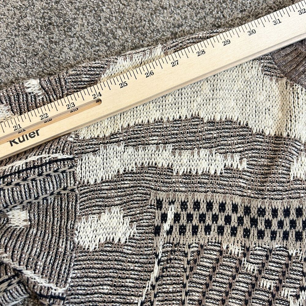 Vintage Bachrach Sweater Womens Brown Fair Isle Yacht Knit Hippie‎ Boho Grandma - Picture 10 of 10